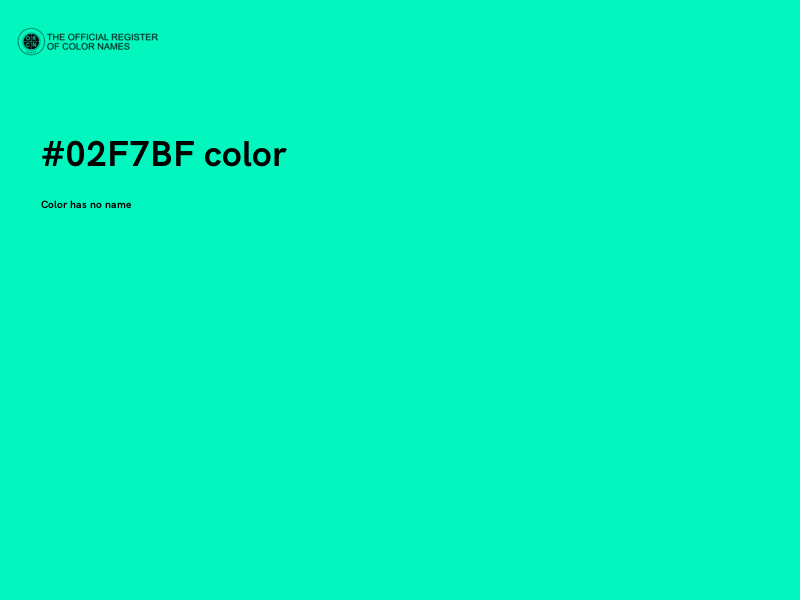 #02F7BF color image