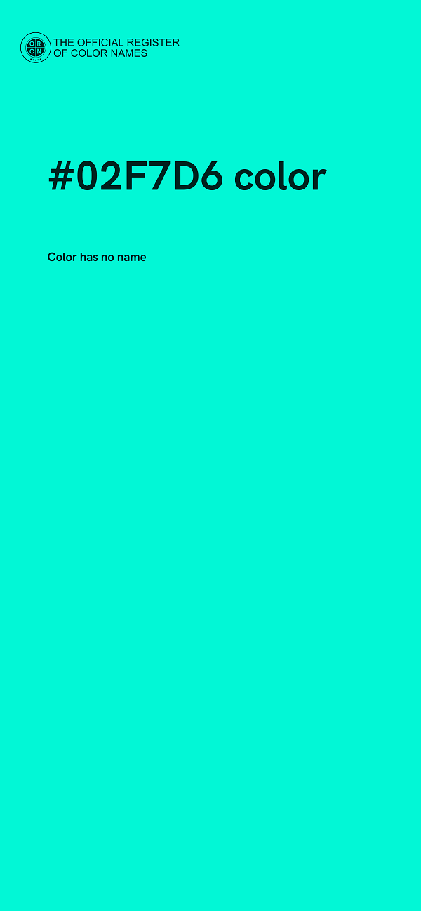 #02F7D6 color image