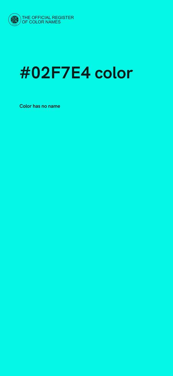 #02F7E4 color image
