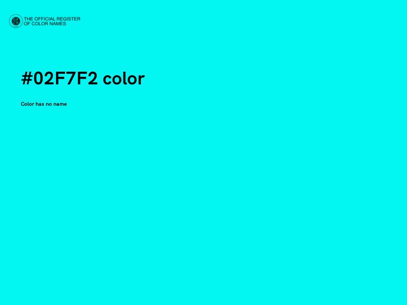 #02F7F2 color image