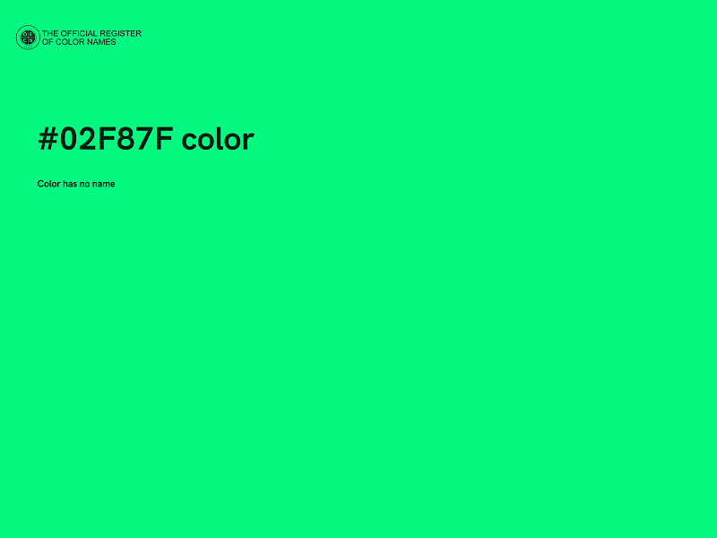 #02F87F color image
