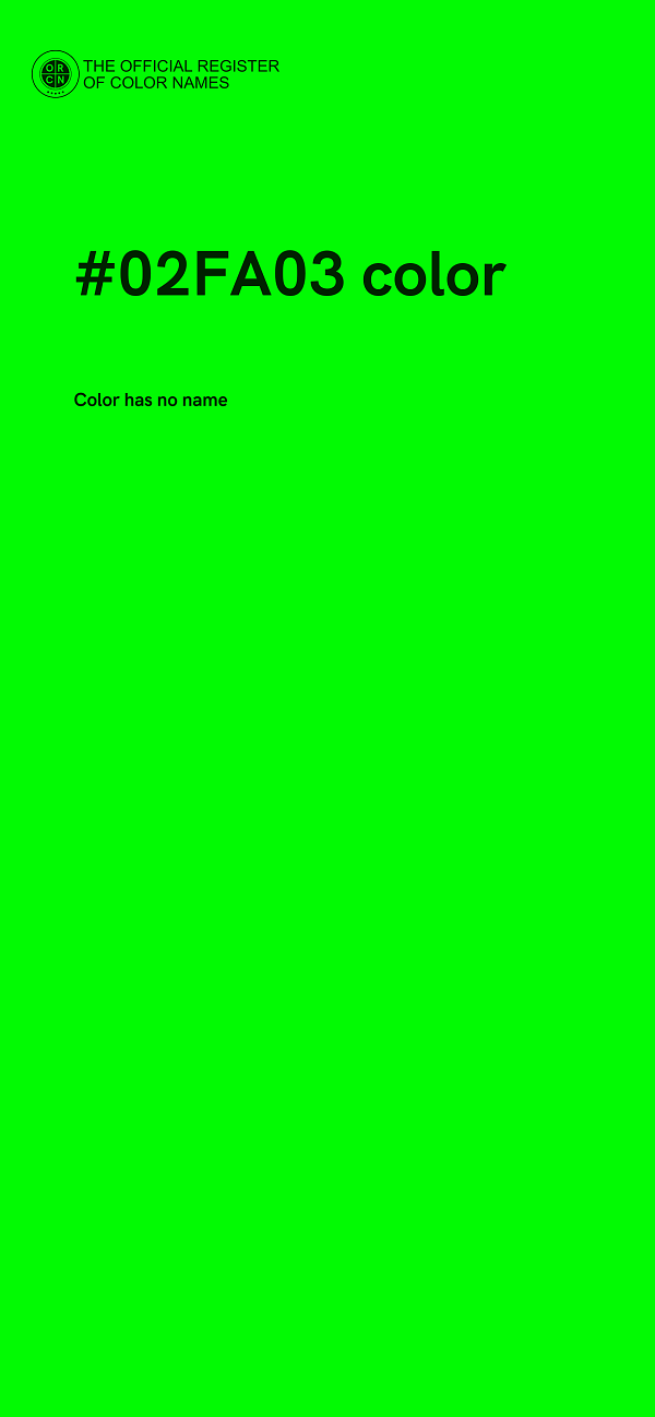 #02FA03 color image