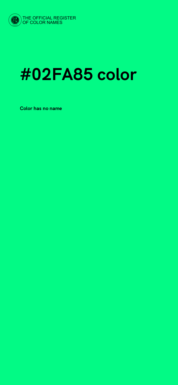 #02FA85 color image