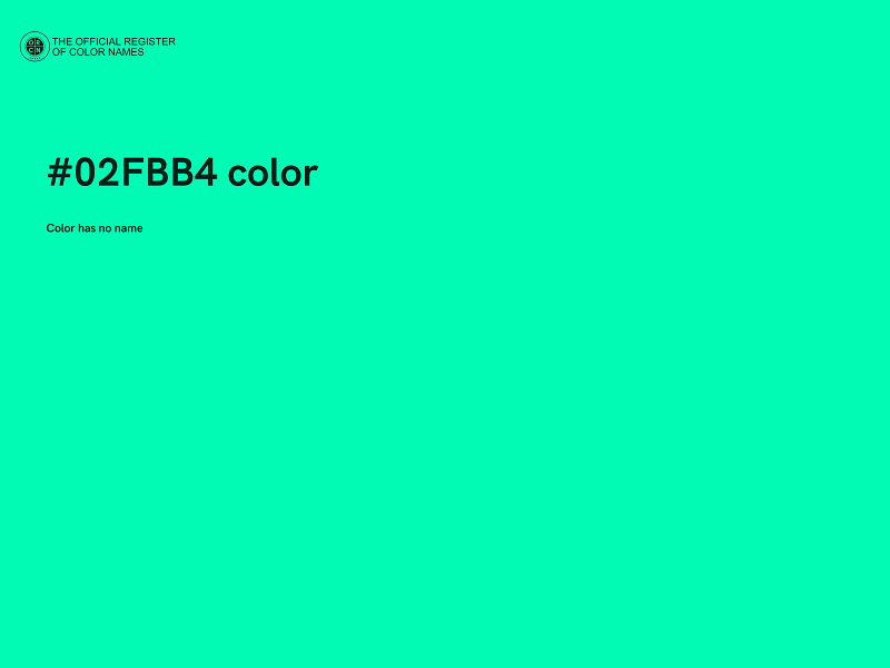 #02FBB4 color image