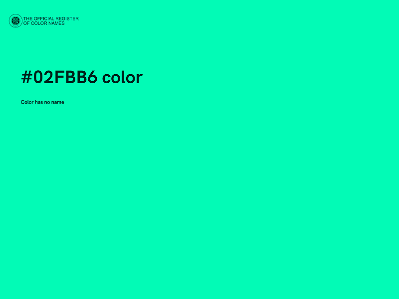 #02FBB6 color image