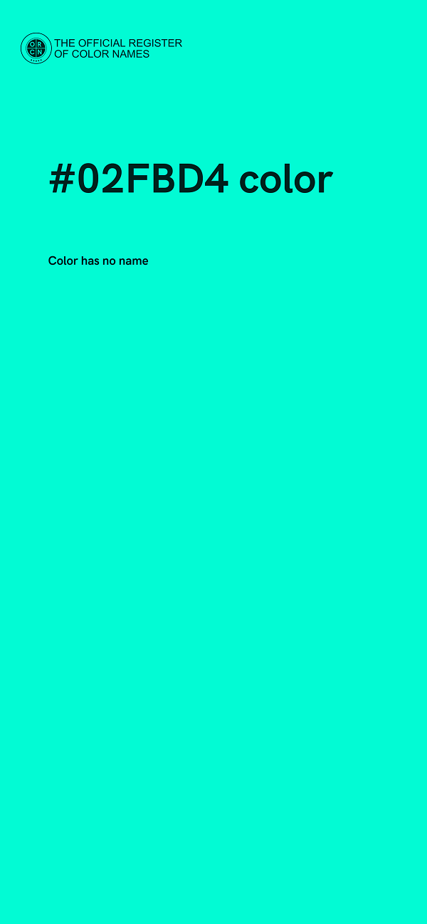 #02FBD4 color image