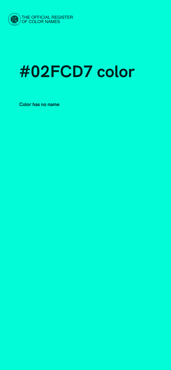 #02FCD7 color image