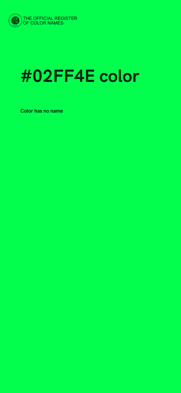 #02FF4E color image