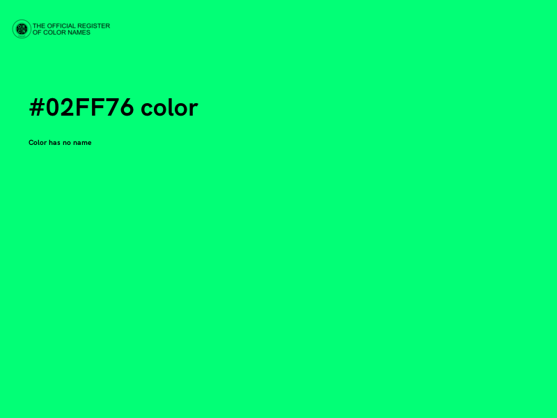 #02FF76 color image