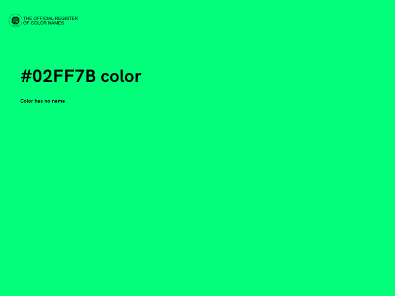 #02FF7B color image