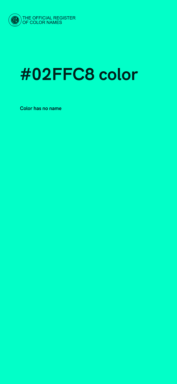 #02FFC8 color image