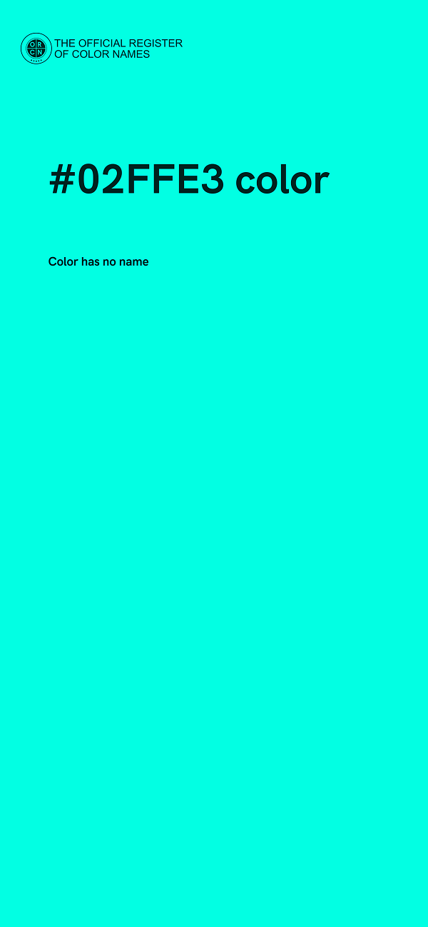 #02FFE3 color image