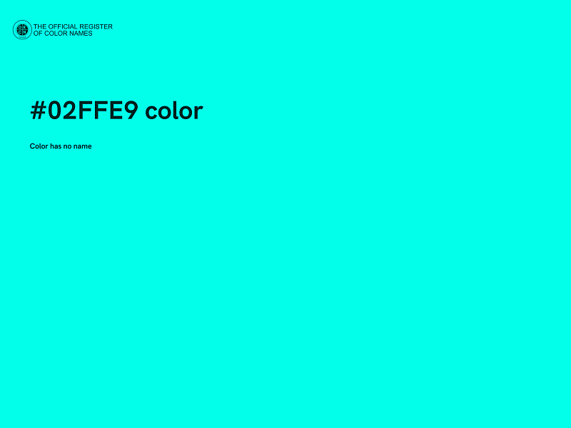 #02FFE9 color image