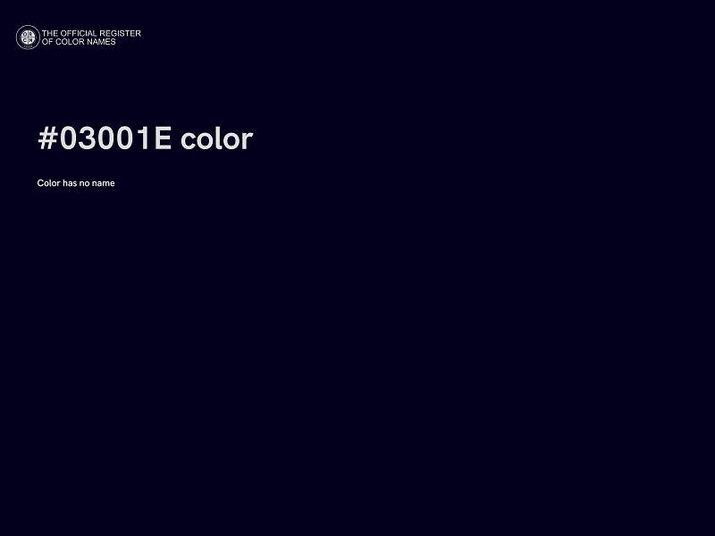 #03001E color image