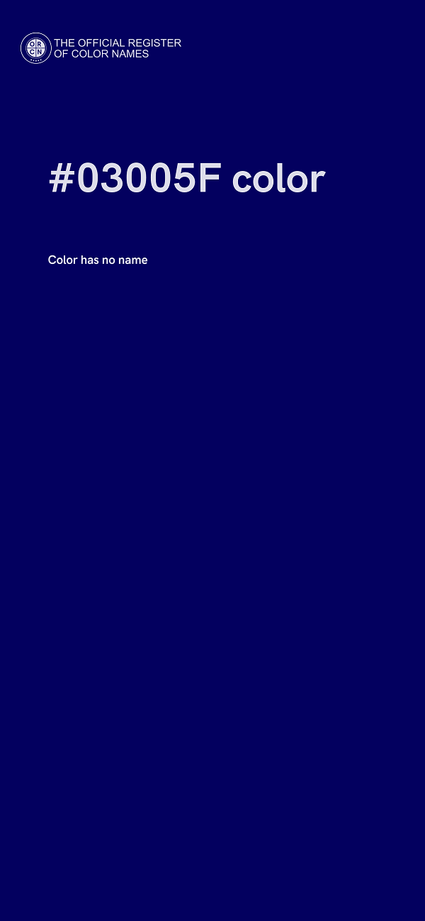 #03005F color image