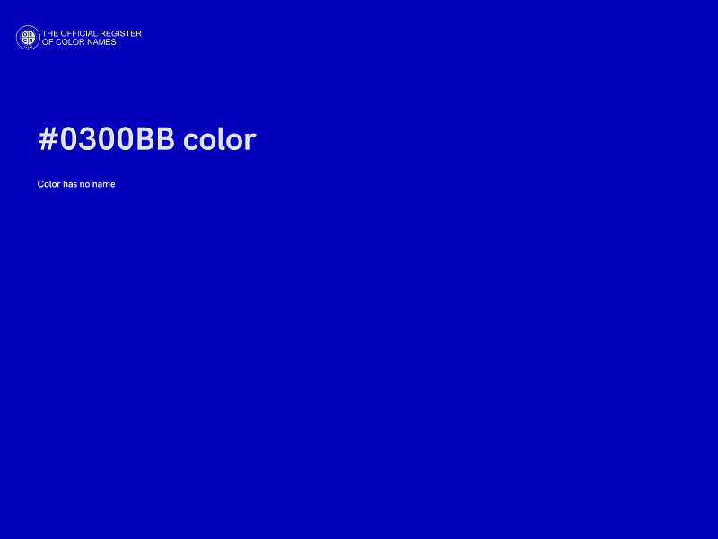 #0300BB color image