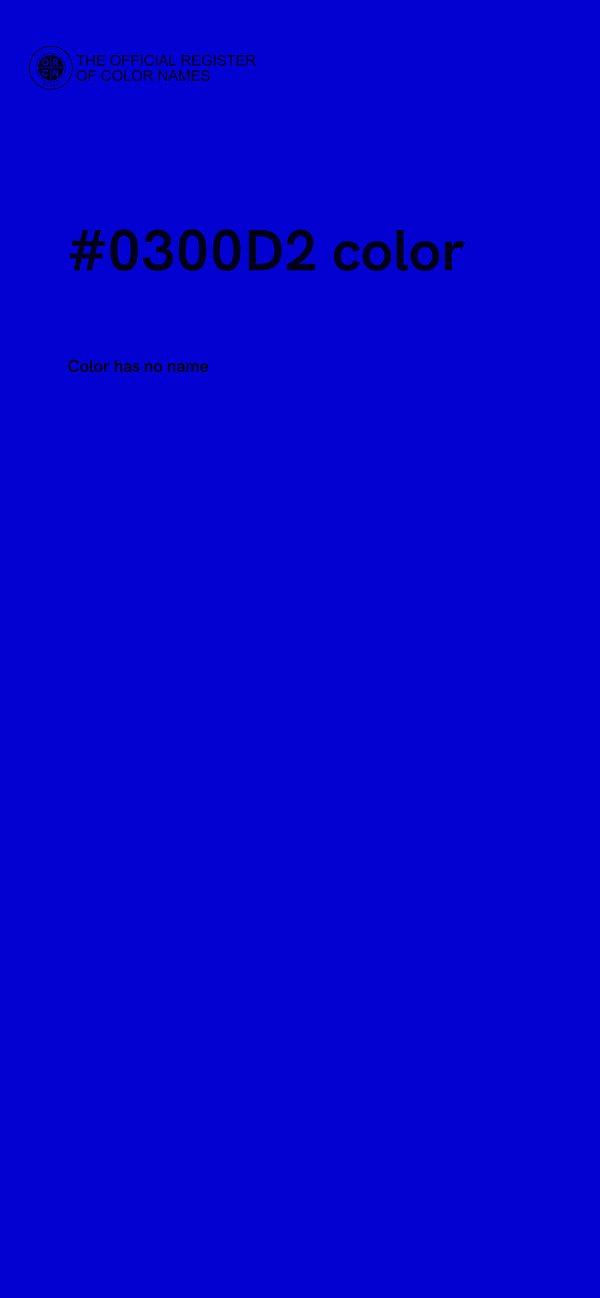 #0300D2 color image