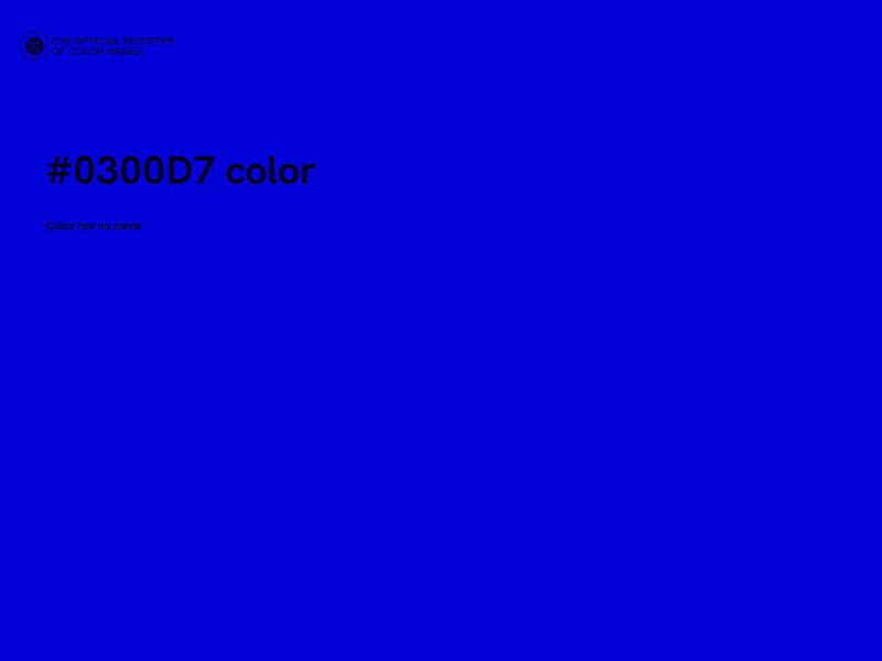 #0300D7 color image