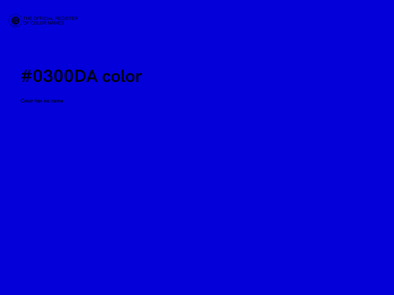 #0300DA color image