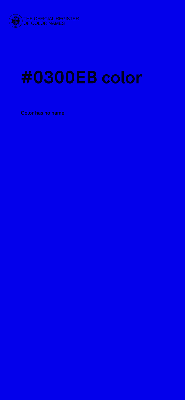 #0300EB color image