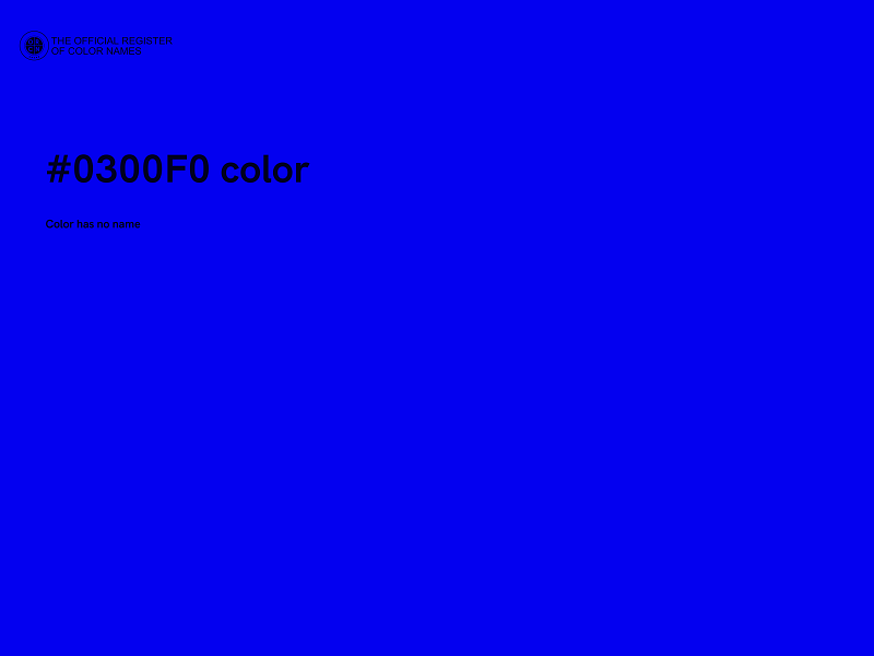 #0300F0 color image