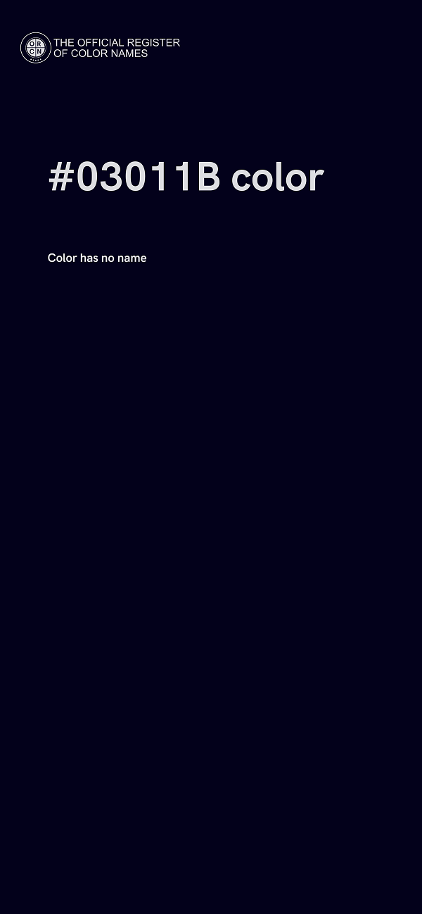 #03011B color image