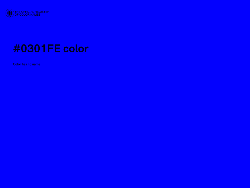 #0301FE color image