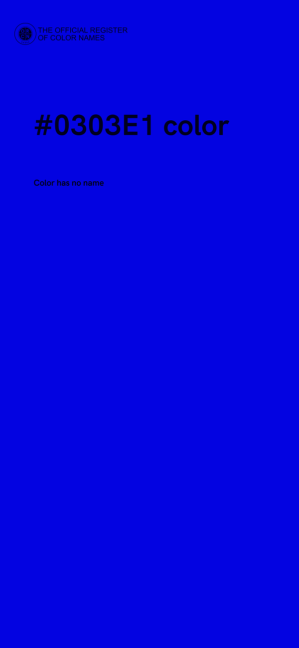 #0303E1 color image