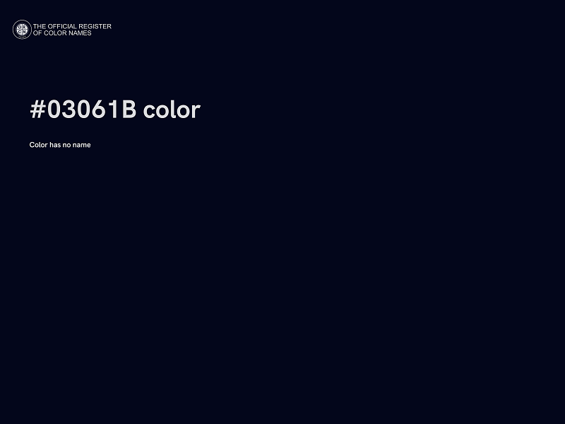 #03061B color image