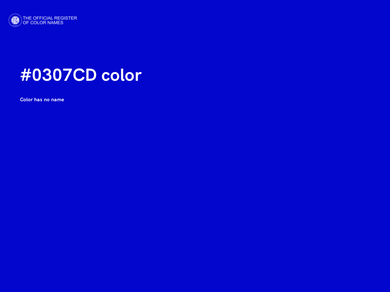 #0307CD color image