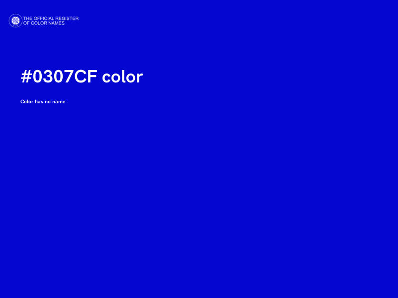 #0307CF color image