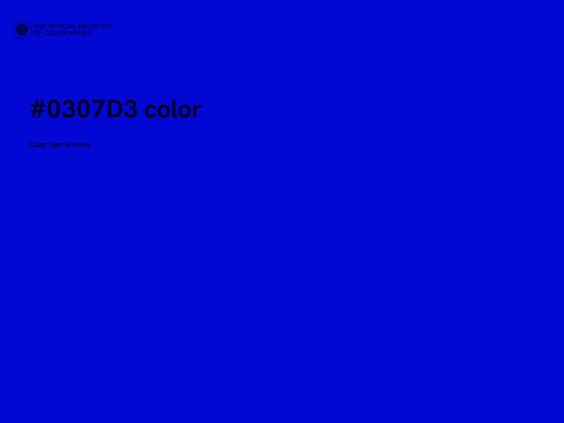 #0307D3 color image