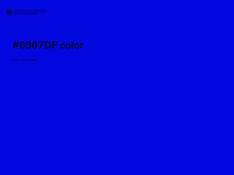 #0307DF color image