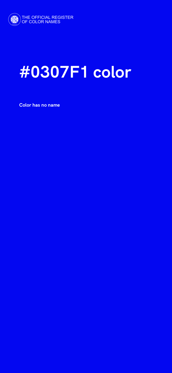 #0307F1 color image