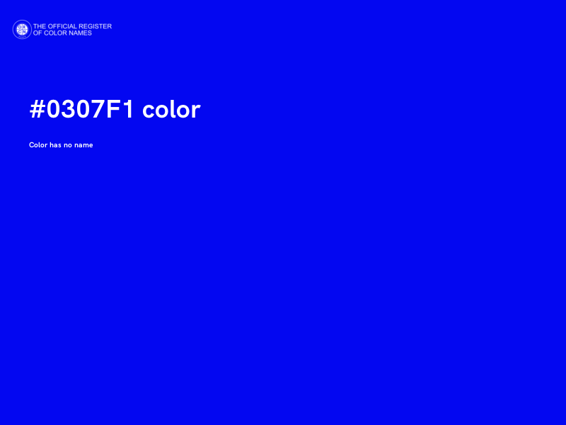 #0307F1 color image