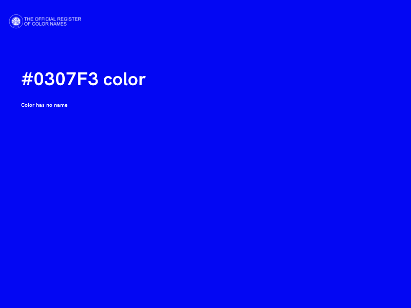 #0307F3 color image