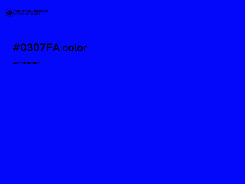 #0307FA color image