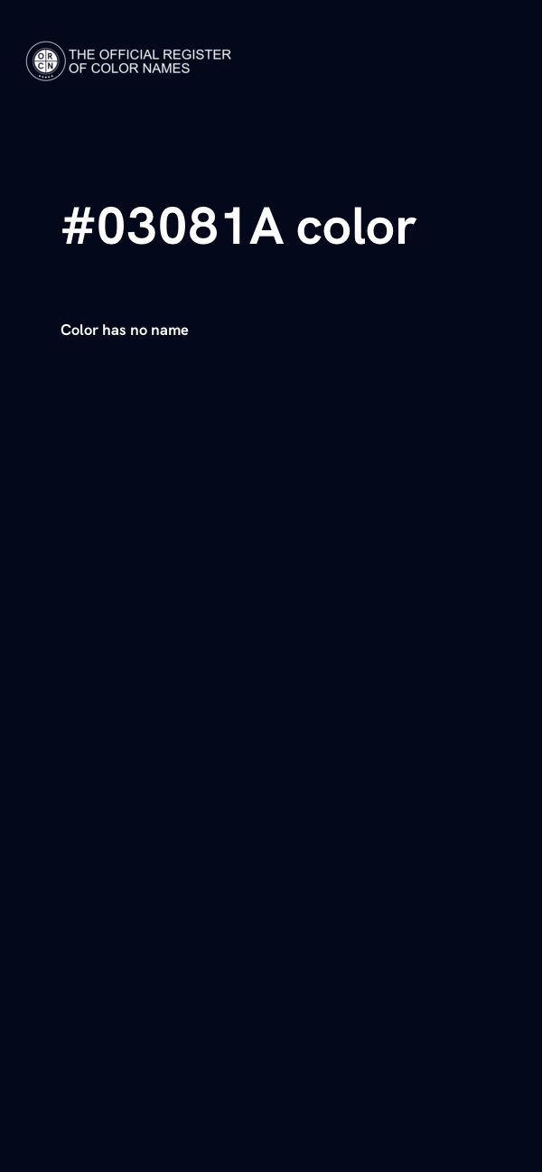 #03081A color image