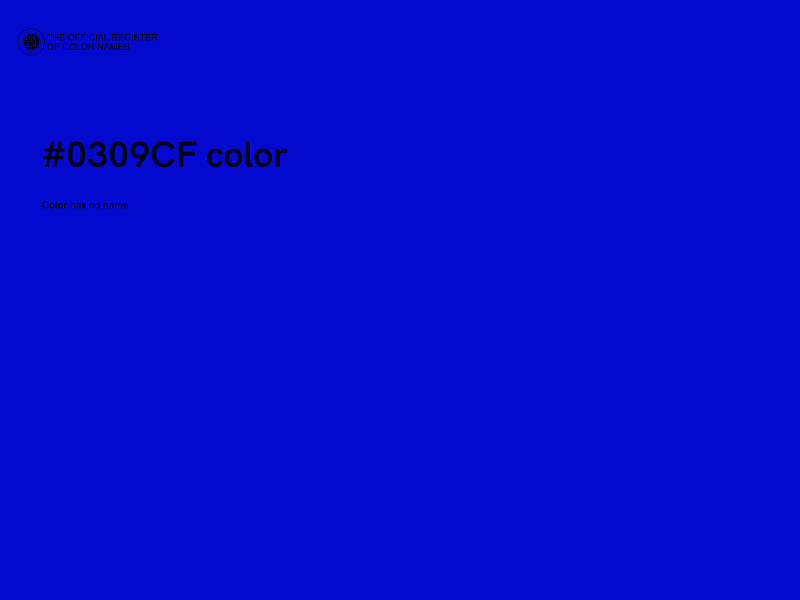 #0309CF color image