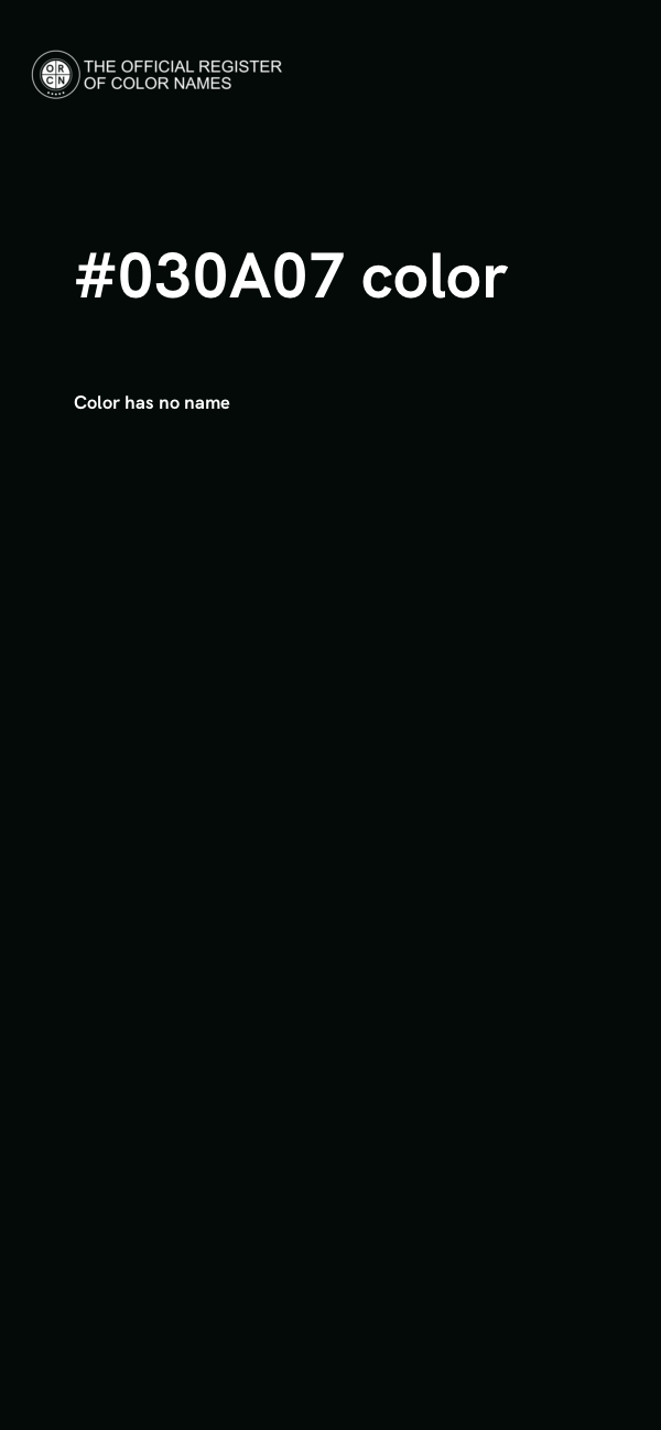 #030A07 color image