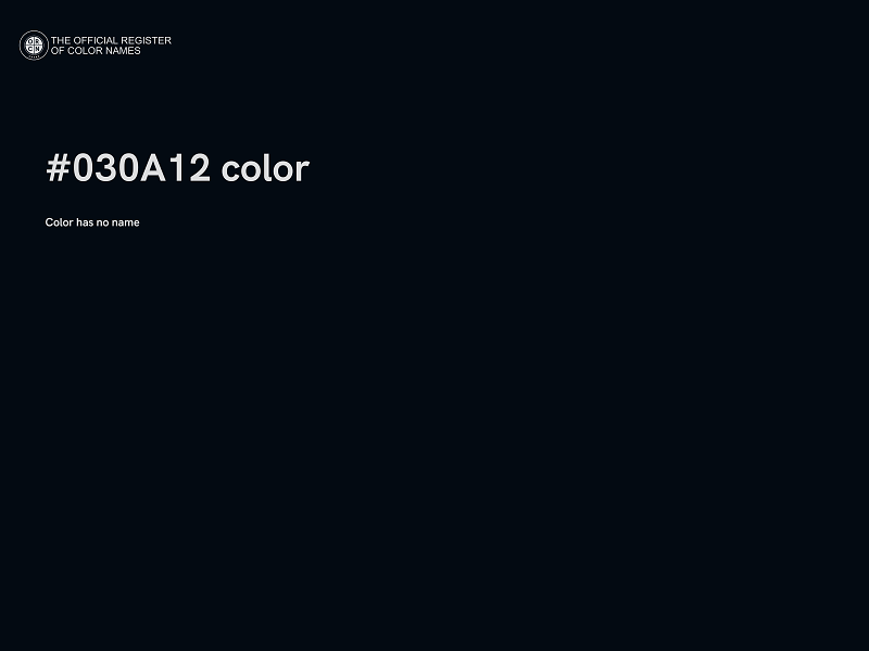 #030A12 color image