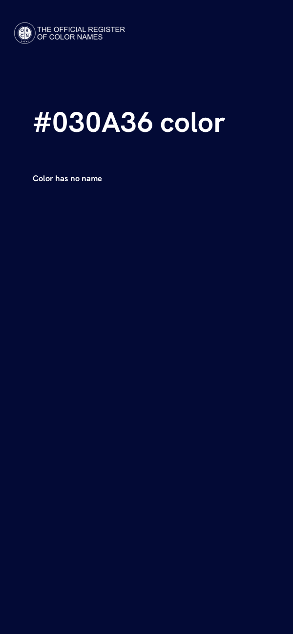 #030A36 color image