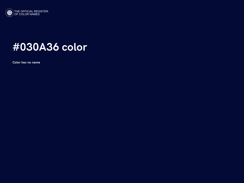 #030A36 color image