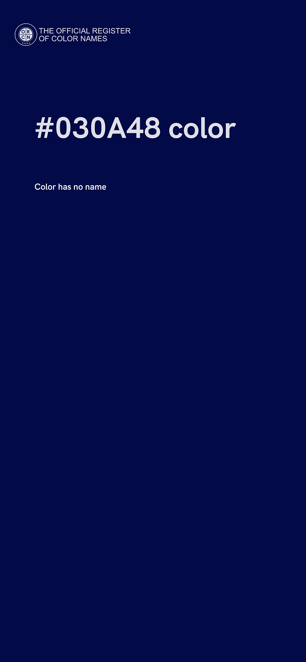#030A48 color image