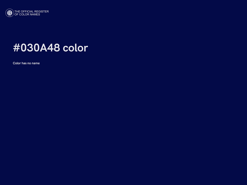 #030A48 color image