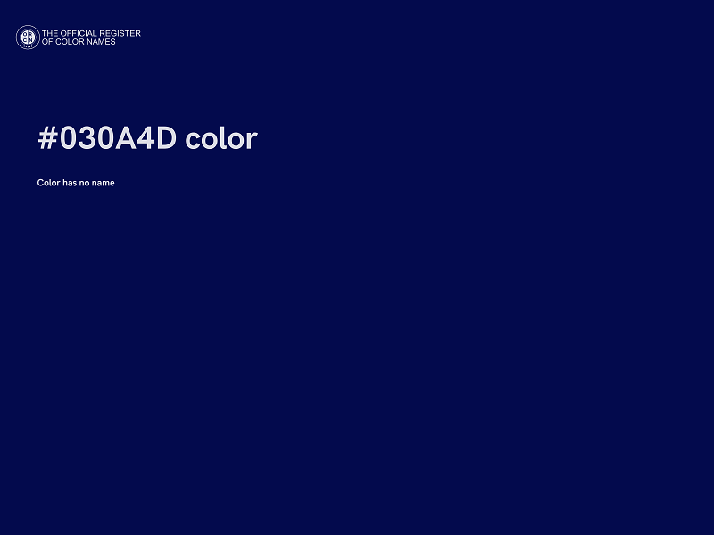 #030A4D color image