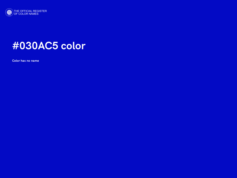 #030AC5 color image
