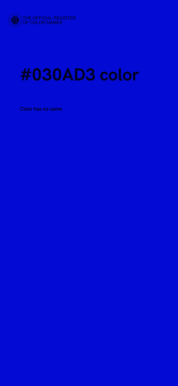 #030AD3 color image