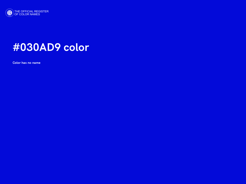 #030AD9 color image