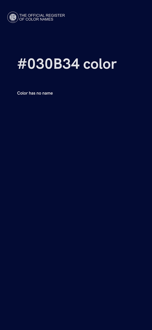 #030B34 color image